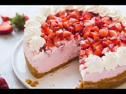 This No Bake Strawberry Cheesecake Is Light Fluffy And Loaded With Strawberry Puree An In 2020 Strawberry Cheesecake Recipe Cheesecake Recipes Easy Cheesecake Recipes
