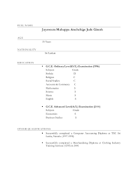 Model application cv format & bio data format. Cv Format For Job Application In Sri Lanka