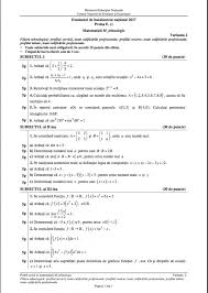 Primele rezultate vor fi afisate pe 5 iulie si in aceeasi zi, elevii nemultumiti de note pot. Bac MatematicÄƒ 2017 Modele De Subiecte Bareme Rezultate Dcnews