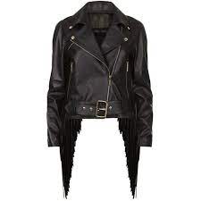 Elie Saab Fringed Leather Biker Jacket 3 994 795 Lbp Liked On Polyvore Featuring Outerwear Real Leather Jacket Floral Leather Jacket Fringe Leather Jacket