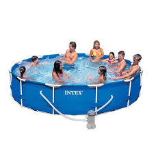 Intex Metal Frame Pool With Pump 12 Foot X 30 Inch Above Ground Swimming Pools Best Above Ground Pool Intex Pool