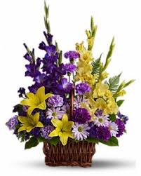 Hours may change under current circumstances Grandeur Purple Basket In San Bernardino Ca Inland Bouquet Florist