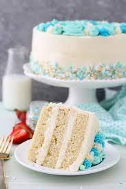 Easy Moist Vanilla Cake With Vanilla Buttercream Recipe Homemade Vanilla Cake Vanilla Cake Recipe Vanilla Frosting Recipes