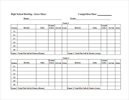 free 11 sample bowling score sheets in google docs google