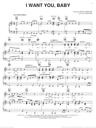 Eyen I Want You Baby Sheet Music For Voice Piano Or Guitar