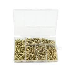 Small Wood Screws Linwood 5mm 6mm 7mm 8mm 10mm Universal Self Drilling Flat Cross Head Screws Assortment Gold Screws Exami Diy Set Wood Screws Small Hinges