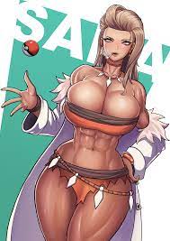 1girls abs breasts bursting breasts cigarette cigarette smoke  cleavage female female only hourglass figure huge breasts human kingbang  kongman99 large breasts looking at viewer muscular muscular female muscular  thighs