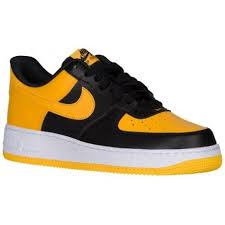 Black And Gold High Top Air Force Ones Nike Air Force 1 Low Men S Basketball Shoes Black University Gold White Sku 20266011 Nike Air Force White Nikes Nike
