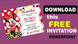 Hello select your address all. Free Editable Minnie Mouse Birthday Invitations Youtube