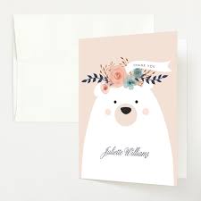 Try to send your baby shower thank you notes out within two to three weeks after the event. Mama Bear Baby Bear Baby Shower Thank You Cards By Hannah Williams Minted