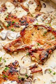 Leftover oven roasted pork in special sauce. Pork Chops With Creamy Mushroom Sauce Cafe Delites