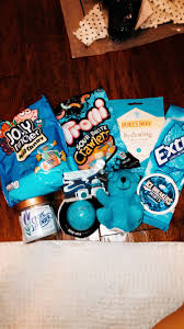 Gift Basket Cute Birthday Gift Ideas For Best Friend Female Pinterest Pghenze Blue Gift Basket Bff Birthday Gift Diy Birthday Gifts
