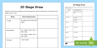 Welcome to the math salamanders 2d shapes worksheets. 2d Shape Draw Worksheet Teacher Made