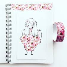 Washitape Floral 1 I Get My Washi Tape For Super Cheap On Ebay For Those Who Were Asking C Tape Art Art Sketch Book