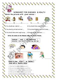 Free medicine and health worksheets. Health And Illness With Giving Advice Esl Worksheet By Golf76