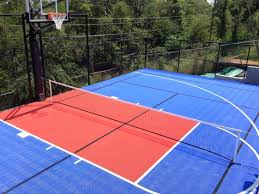 The innovative basketball court tiling is low maintenance, easy to clean, responds exactly like hardwood, and comes with a lifetime warranty. Outdoor Basketball Court Flooring Ultrabasesystems