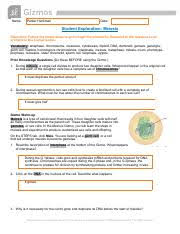 You will be arranging chromosomes into a completed karyotype, and interpreting your findings just as if you were working in a genetic analysis program at a hospital or clinic. Meiosis Gizmo Student Worksheet Day 2 Name Anita Brignacca Date February 8 2019 Student Exploration Meiosis Vocabulary Anaphase Chromosome Course Hero