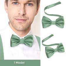 Unique Designs Various Styles of Eucalyptus Green Bow Ties for All  Occasions, Green Latest Bow Tie Designs, Eucalyptus Wedding Bow Tie Set