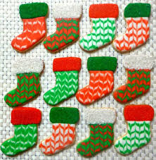 Christmas Stocking Sugar Cookies Set Of Six Christmas Stocking Cookies Christmas Sugar Cookies Christmas Cookies