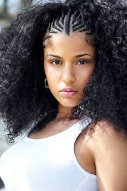 It looks like it requires tie back half of your hair toward on the crown of your head, then leave a couple braided tendrils loose. Braids In Front Curly Weave In Back Google Search Natural Hair Styles Braided Hairstyles Hair Styles