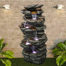 Cottage style decorating, renovating and entertaining ideas for indoors and out. Trinx 6 Tiers Rocks Indoor Outdoor Water Fountain Garden Home Decor With Led Lights Reviews Wayfair