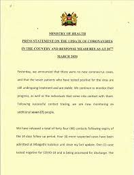 Get the kenya travelers health surveillance form to apply for the kenya travelers health surveillance form, you must offer some basic information about your health status and your trip to kenya. Covid 19 Update From Kenya Moh Kenya Research And Training Center