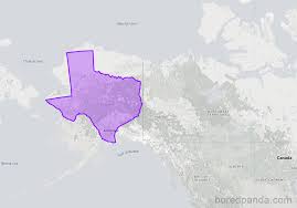 Alaska and texas relative size comparison. After Seeing These 30 Maps You Ll Never Look At The World The Same Bored Panda