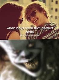 Movies are a great way to relax and unwind after a long day's work. That Is The Most Perfect Smile In The World I M Not Being Sarcastic Horror Movies Funny Horror Movies Memes Funny Scary Movies
