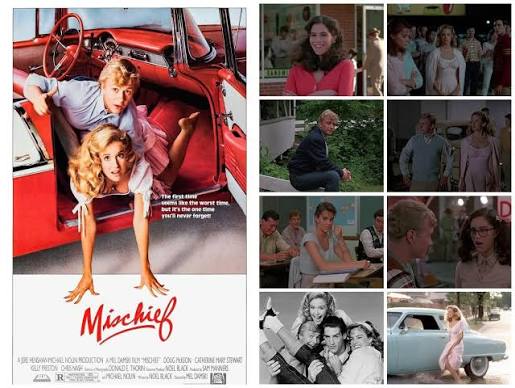 Mischief! Released on February 8, 1985, this American comedy film features  Doug McKeon, Chris Nash, Catherine Mary Stewart, and Kelly Preston.  Directed by Mel Damski and written by Noel Black, the film