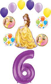 Amazon.com: Suministros de fiesta de Bella y la Bestia Princesa Belle 6  cumpleaños globo ramo decoraciones : Juguetes y Juegos