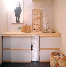 Proper ventilation should be addressed both in bathrooms and laundry rooms. 23 Creative Ways To Hide A Washing Machine In Your Home Digsdigs Decoracion De Lavanderia Decoracion De Unas Mueble Para Lavadora