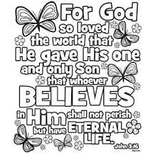 Easter Coloring Picture John 3 16 Easter Coloring Pictures Easter Coloring Pages Bible Verse Coloring