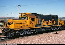 Santa fe stopped at cajon siding, march up 3427 and at&sf 5322 at keedie wye in march 1983 when santa fe trains were detouring through. Crsd 20 Atchison Topeka Santa Fe 1302 Alligator Santa Fe Rebuilt Three Alco Rsd15s With Emd Components A Model Trains Train Abandoned Train