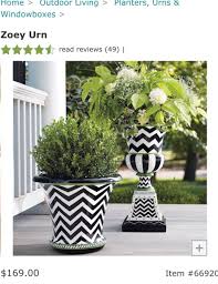 Black And White Striped Outdoor Planters Black White Striped Planter In 2020 Planters Outdoor Vases White Flower Pot