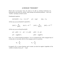 Download ebook ph and poh. Acid Base Toolbox