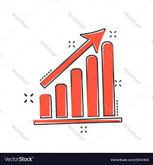 Cartoon Business Graph Icon In Comic Style Chart