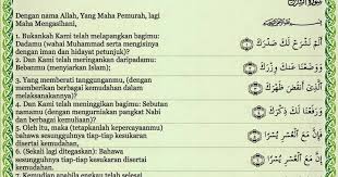 Dengan teks latin dan terjemahan bahasa indonesia. Surat Al Insyirah