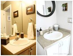 With these tips, learning how to decorate a bathroom won't be too daunting, even when you're on a budget. Modern Farmhouse Bathroom Reveal Budget Powder Room Powder Room Makeover Bathroom Makeover