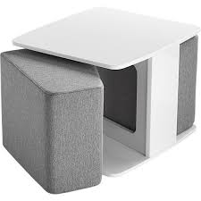 Saic Deep Dish Table And Set Of 2 Cushions Sleek Furniture Furniture Modern Side Table