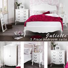With some of the exquisite pieces of furniture, we can help you complete the look of your bedroom just the way you want. Juliette Shabby Chic White King Bed 5pc Bedroom Suite 5ft Bed Wardrobe Chest Of Drawers Bedside Table Fully Assembled Amazon Co Uk Home Kitchen