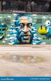 Belgium, Fresco in Tribute To George Floyd by the Collective CNN 199  Editorial Image