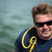 Chief Navy Diver Jamie Harris, assigned to Mobile Diving