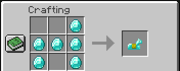 A crafting table in a 'x' pattern as shown in the horse armor recipe below. Horse Item Crafting Minecraft Data Pack