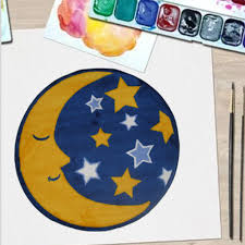 Color this cartoon owl with glasses and santa claus hat, sitting on a half moon, with beautiful winter clouds and stars. Moon Star Coloring Pages For Adults Apps On Google Play