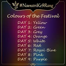 Navratri Festival Celebrations Colours Happy Navratri Pink Day Red Day