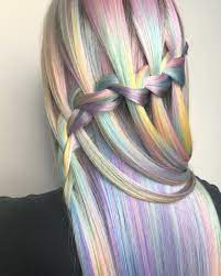 Kaleidoscope Hair Is The New Watercolor Inspired Take On Rainbow Dye Jobs Rainbow Hair Color Pastel Rainbow Hair Watercolour Hair