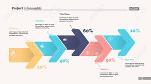 percentage process chart with five arrows diagram flow chart