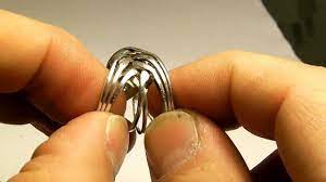Puzzle ring solutions for 4 band regular puzzle ring 4b141 by www.puzzlering.com. Puzzle Ring Solution 8 Band Silver Ring Youtube