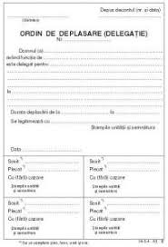 Ziua plecarii din firma (ultima zi de stagiu acolo; Ordin De Deplasare Telegraf Print Telegraf Print Srl