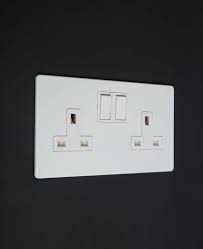 White Plug Sockets Minimalist Socket With Black Or White Inserts